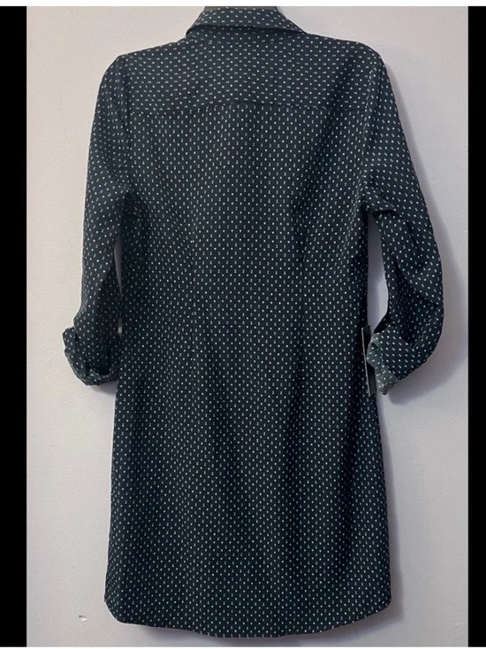 The Limited Navy Dot Shirt Dress - Picture 2 of 5